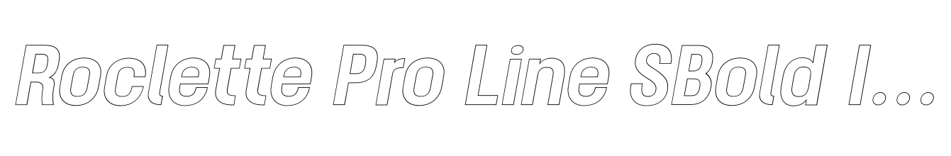 Roclette Pro Line SBold Italic
